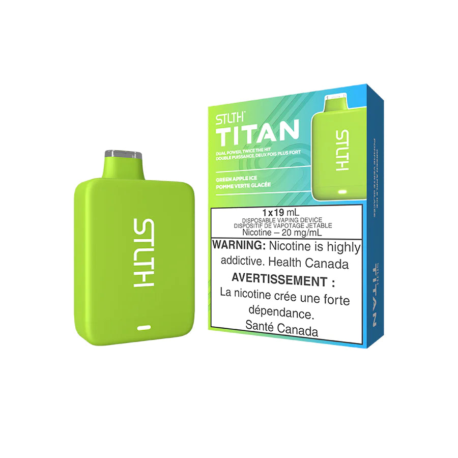 STLTH TITAN DISPOSABLE - GREEN APPLE ICE (Ontario) STLTH TITAN DISPOSABLE - GREEN APPLE ICE (Ontario)