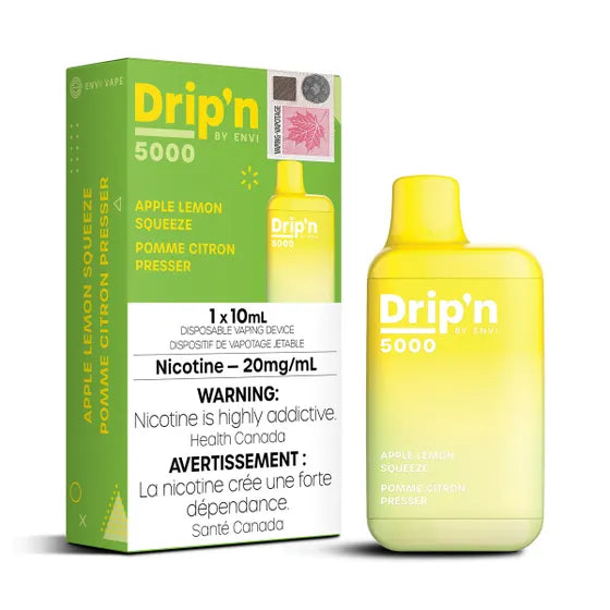 Drip'n by Envi 5000 Disposable - Apple Lemon Squeeze 20MG Drip'n by Envi 5000 Disposable - Apple Lemon Squeeze 20MG