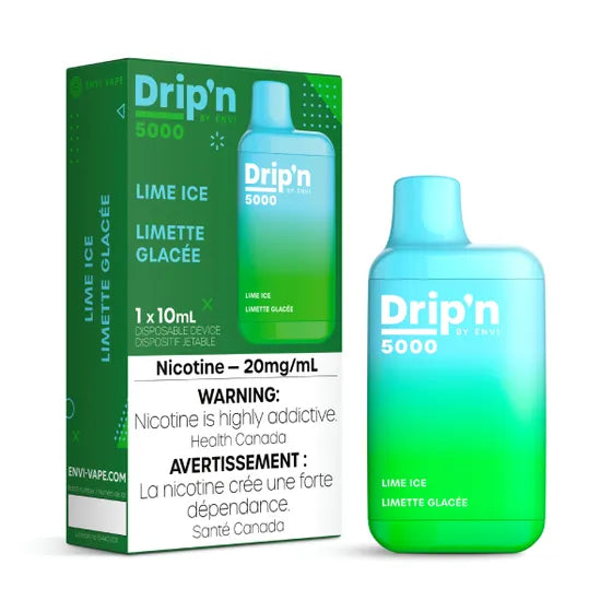 Drip'n by Envi 5000 Disposable - Lime Ice 20MG - Smoke FX