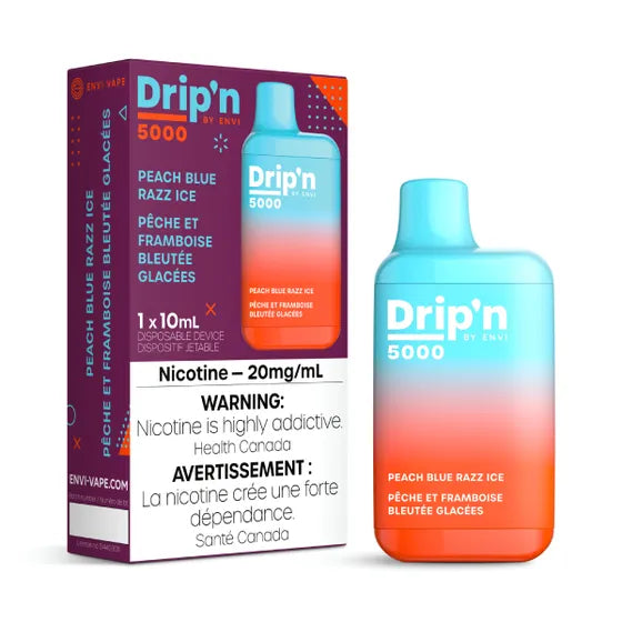 Drip'n by Envi 5000 Disposable - Peach Blue Razz Ice 20MG - Smoke FX