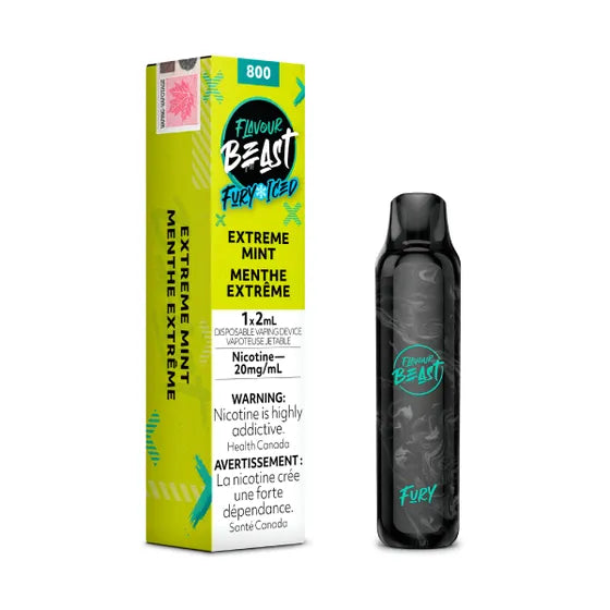 Flavour Beast Fury Disposable - Extreme Mint Iced - Smoke FX