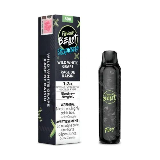 Flavour Beast Fury Disposable - Wild White Grape Iced - Smoke FX