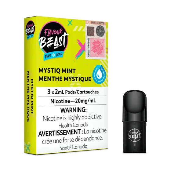 Flavour Beast Pod Pack - Mystiq Mint Iced (3/PK) - Smoke FX