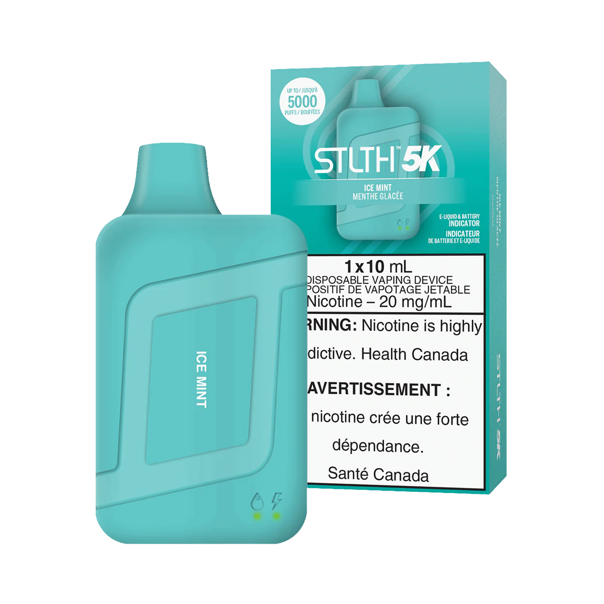 STLTH BOX 5K DISPOSABLE- ICE MINT - Smoke FX