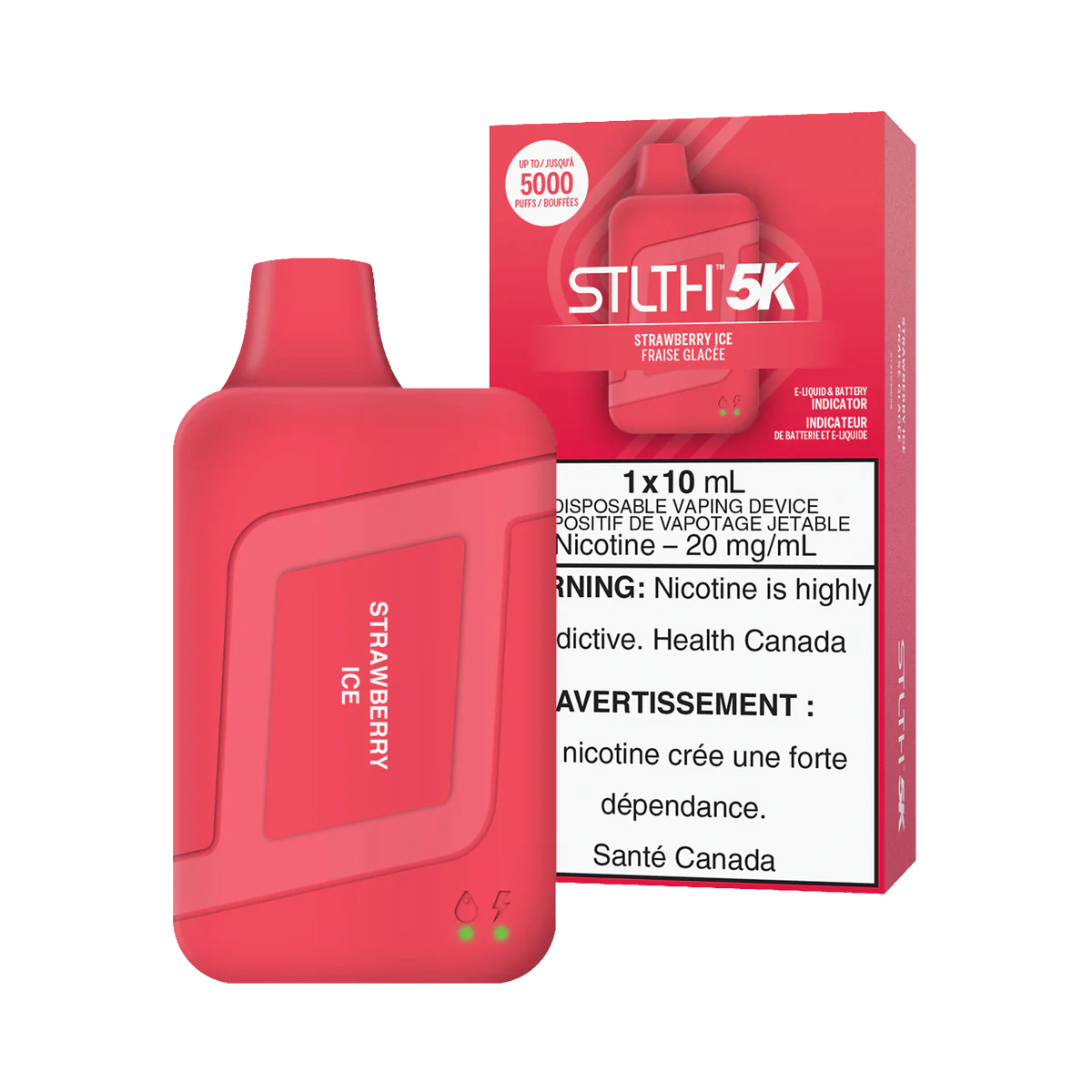 STLTH BOX 5K DISPOSABLE- STRAWBERRY ICE - Smoke FX