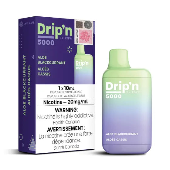 Drip'n by Envi 5000 Disposable - Aloe Blackcurrant 20MG - Smoke FX