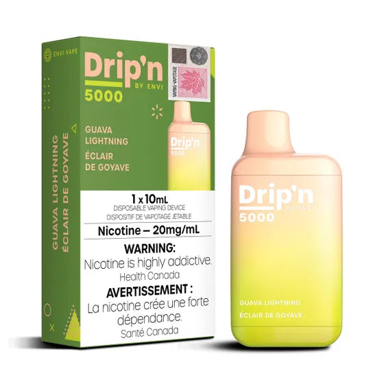 Drip'n by Envi 5000 Disposable - Guava Lightning 20MG - Smoke FX