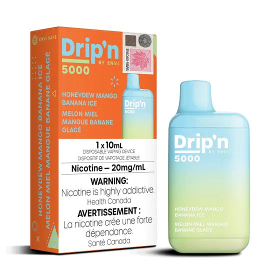 Drip'n by Envi 5000 Disposable - Honeydew Mango Banana Ice 20MG - Smoke FX
