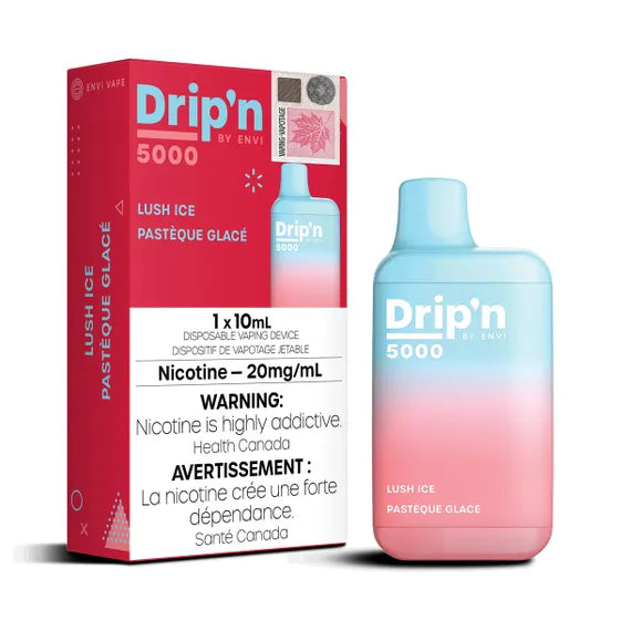 Drip'n by Envi 5000 Disposable - Lush Ice 20MG - Smoke FX
