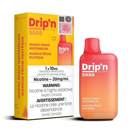 Drip'n by Envi 5000 Disposable - Mango Peach Watermelon 20MG - Smoke FX