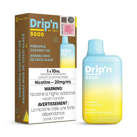 Drip'n by Envi 5000 Disposable - Pineapple Coconut Ice 20MG - Smoke FX