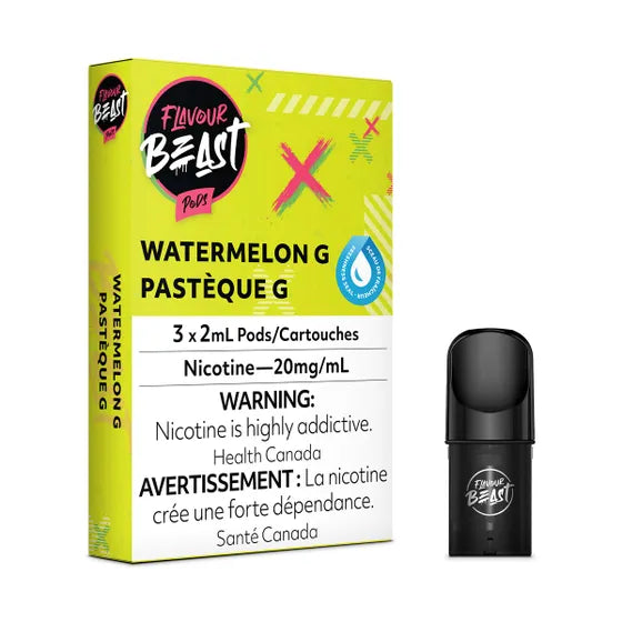 Flavour Beast Pod Pack - Watermelon G (3/PK) - Smoke FX