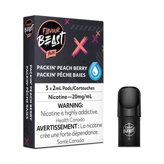 Flavour Beast Pod Pack - Packin' Peach Berry (Pop'n Peach Berry) (3/PK) - Smoke FX